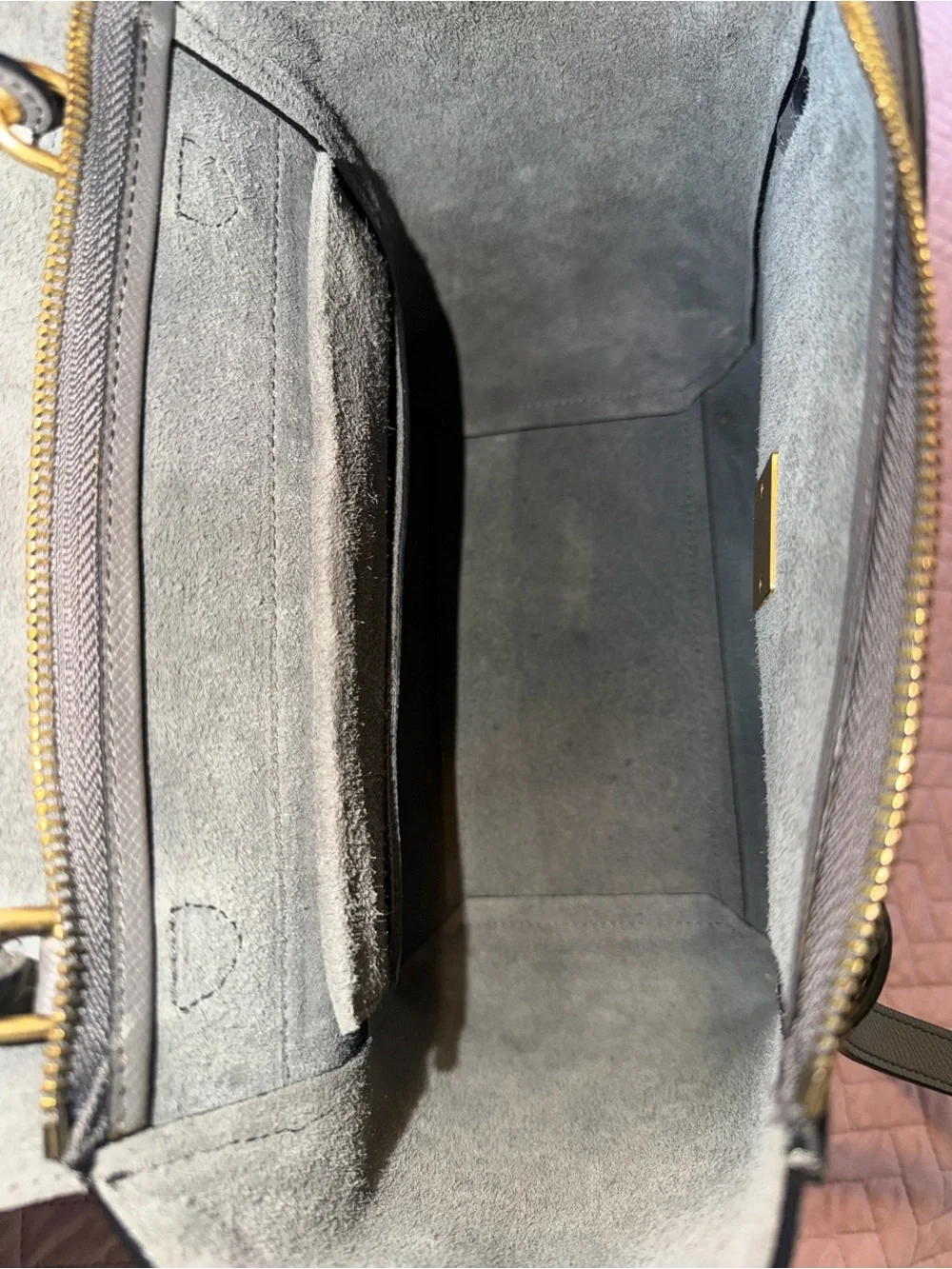 Preowned Gray Celine Micro Belt Bag